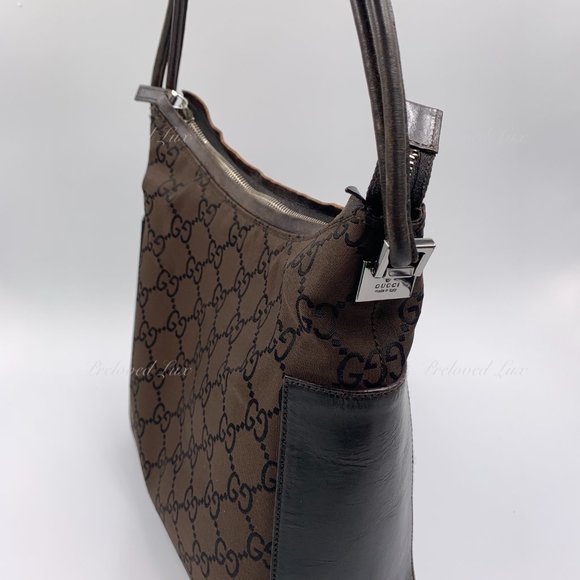 Authentic Gucci Monogram Dark Brown Shoulder Bag - Picture 5 of 15